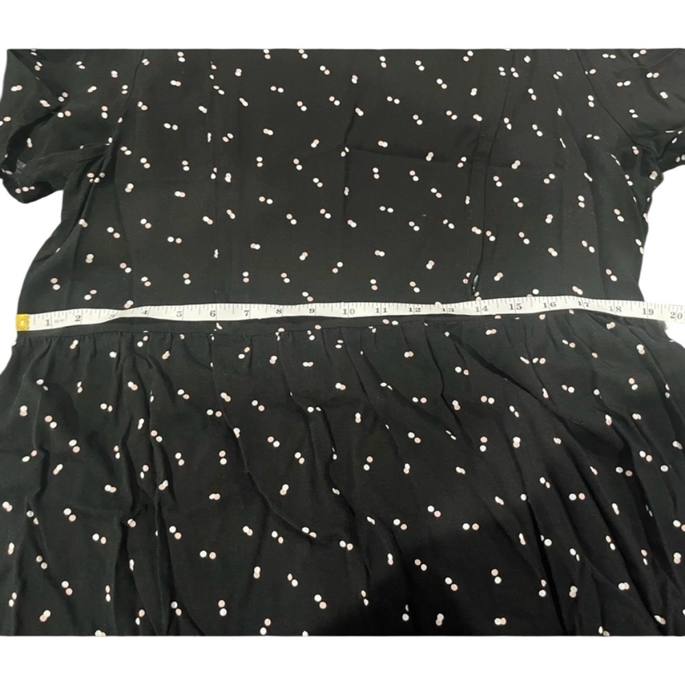 Seraphine Black Mini Babydoll Maternity Nursing Dress with Dot Pattern Size 12 - Picture 8 of 12